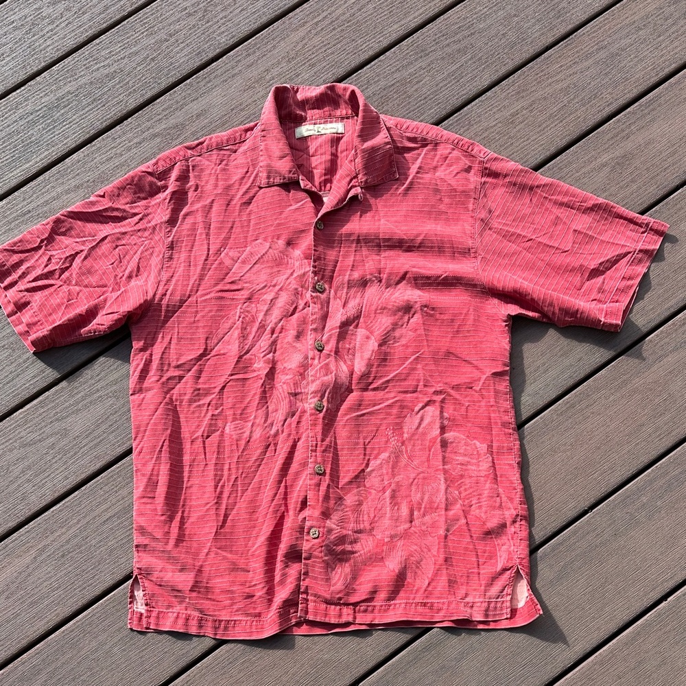 Tommy Bahama Red Striped Men's Shirt
